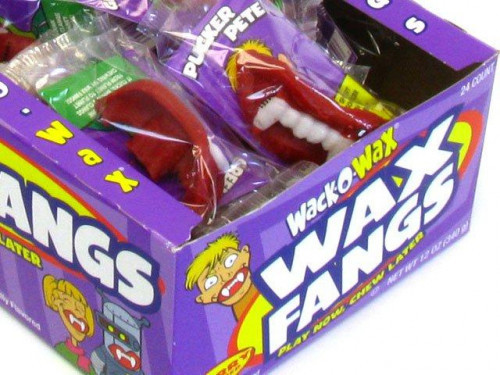 Wax Fangs are actually a waxy chewing gum. Perfect for scaring your friends at Halloween or anytime. Orders placed by midnight usually ship on the next business day. #candy