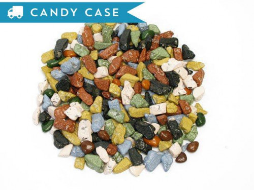 This candy may look like rocks, but they taste like gold! Each Choc-O-Rock is made with a piece of fine quality chocolate cocoa then coated with a colorful candy shell for a truly unique and crunchy treat. The realistic appearance of these stone age candi #candy