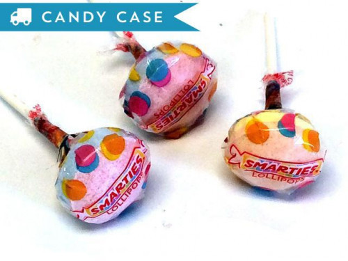 Double Lollies are lollipops from the makers of Smarties. Each one has 2 flavors - orange/lemon or cherry/blue raspberry. They are about 1 inch in diameter. A 40 lb bulk case contains about 2000 pieces. Orders placed by midnight usually ship on the next b #candy