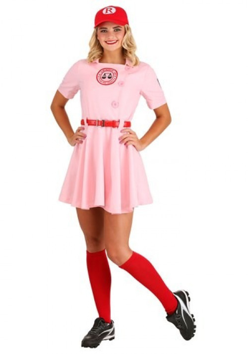 Get this League of Their Own Luxury Adult Dottie Costume to become a baseball legend. Hit the field in this exclusive costume. #luxury