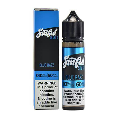 Sinful Shakes E-Liquid - Blue Razz #candy