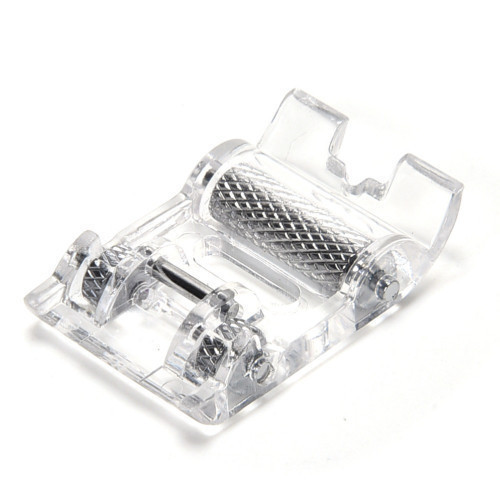 Leather Roller Presser Foot Sewing Machine Replacement The textured rollers on this foot give you more control and cause less friction between the foot and feed dog while sewing or quilting on leather, denim, fur, suede, synthetics and napped or piled fab #singer