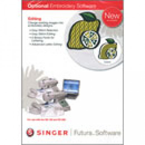 Editing embroidery software for Singer Futura sewing machines. Create and edit new and existing designs and letters in minutes. Opens popular home and commercial embroidery formats. #singer