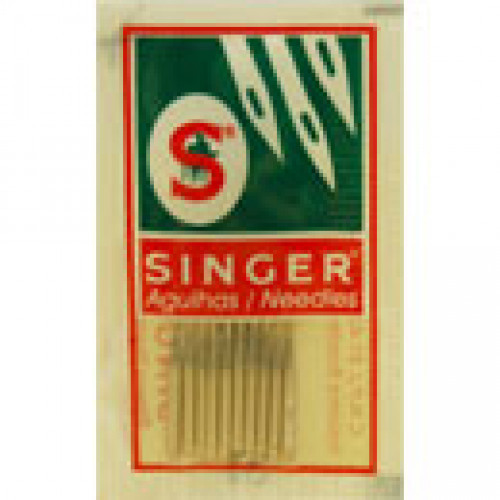 This needle type is ideal for silks, micro-fiber fabrics, and works wonders for penetrating densely woven fabrics. The sharp point will produce a perfectly streamline topstitch and creates smooth buttonholes. #singer