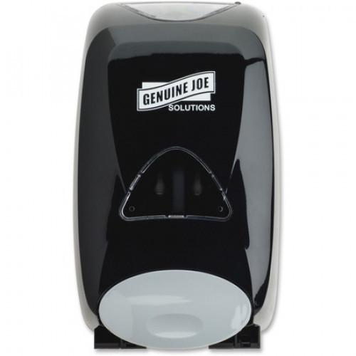 Soap dispenser features an easy-to-use handle for effortless, one-handed operation. Large sight window keeps the current fill level visible to prevent unexpected depletion. Smooth, solid construction wipes down quickly to effectively maintain sanitary con #ml