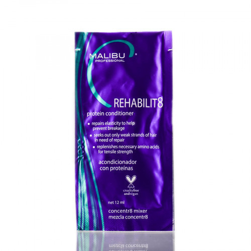 What it is: Rehabilit8 Protein Conditioner What it does: Repairs elasticity to help prevent breakage. Seeks out only weak strands of hair in need of repair. What else you need to know: Replenishes necessary amino acids for tensile strength. Product O #ml