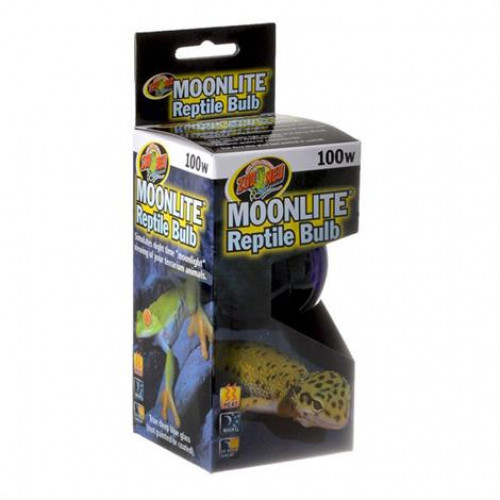 Zoo Med's Moonlite Reptile Bulb is the perfect bulb for viewing and heating nocturnal reptiles and amphibians.The bulb provides moonlight lighting so it doesn't interfere with your animal's sleeping patterns.It is made of a true deep blue glass (not paint #ml