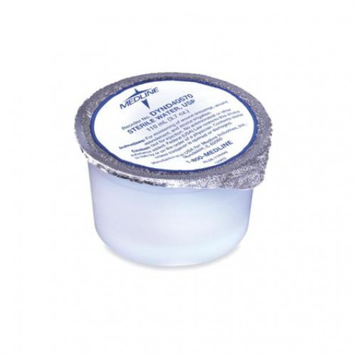 Medline Sterile Water Solutions is packaged in convenient, ready to use containers. More efficient sizes help reduce the risk of cross-contamination and the potential of wasting bulk containers. It is great for device irrigation, suctioning, dressing mois #ml