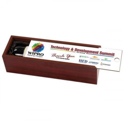 Rosewood Finish Wine Box with customized Lid. Will hold 1 standard sized wine bottle. The lid slides into the box from the one end and the lid has a finger hole for easy sliding. No tools are included. #wine