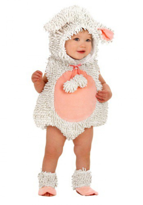 Dress your little one in this cute Baby Lamb Costume for an Easter program or farm-themed event. #baby