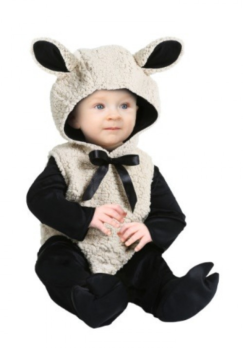 This baby lamb costume is an adorable and cozy look for your infant. #baby