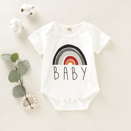 Bottom snap Comfy and soft Material: 95% Cotton, 5% Polyester Machine wash, tumble dry Imported #baby