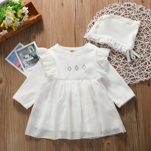 Tulle detail Soft and comfy Material: 95% Cotton, 5% Spandex Machine wash, tumble dry Imported #baby