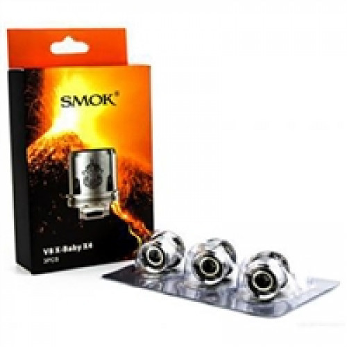 SMOK V8-X Baby-X4 Baby Beast Brother Replacement Coil .13 ohm - 3 PKThe SMOK TFV8 Baby Brother Replacement Coil Family is based off of the high performance V8 line, retaining much of the same performance profile despite the diminutive size. P #baby