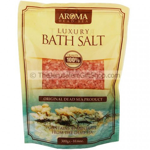 These Dead Sea salts contain 49 different minerals. Bath salts promote relaxation and calm down the nervous system, relieve muscle and joint pains. Size: 300gr. / 10.6oz.Rose scented.Made in Israel Dead Sea bath salts are especially effective for those wh #luxury