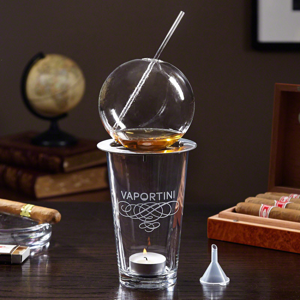 The revolutionary Vaportini is an awesome new way to enjoy alcohol. Using this deluxe alcohol vaporizer, spirits are absorbed directly into your bloodstream through inhalation. Simply warm the alcohol over a candle flame until it vaporizes, and inhale thr #alcohol