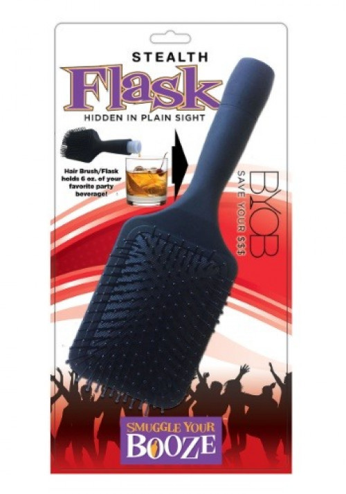 Take the party to go with the Hair Brush Flask! #alcohol