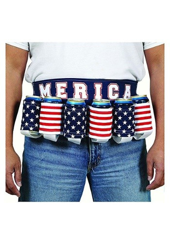 The 'Merica Patriotic Beer Belt will keep your thirst quenched and even leave a couple beers for your friends! #alcohol