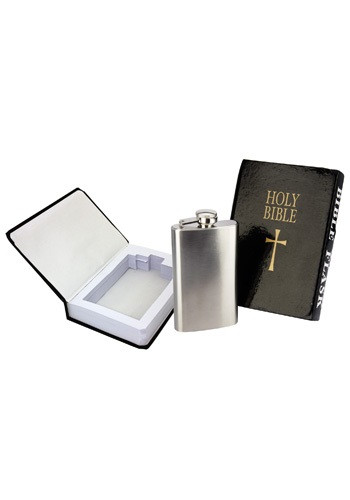 Your secret's safe with us. This Bible Flask is a great way to hide your budding alcohol addition to the blood of Christ. Remember it's only a sin if you get caught. #alcohol