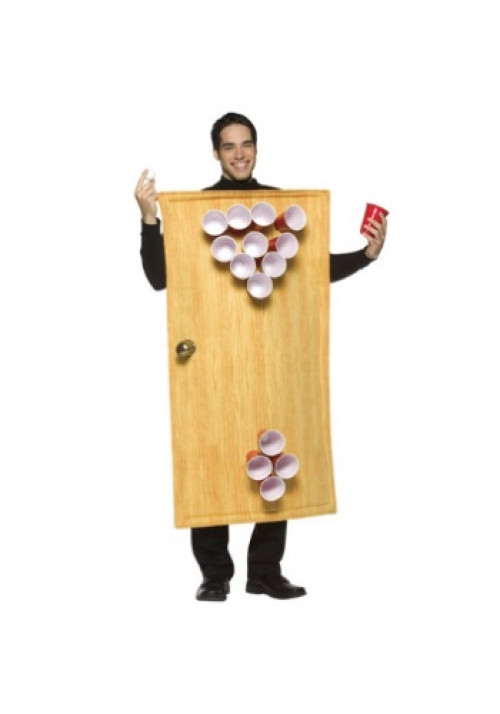 Dress up as your favorite drinking game with our adult Beer Pong Costume. You could get really meta and play your favorite drinking game while dressed as it! #alcohol