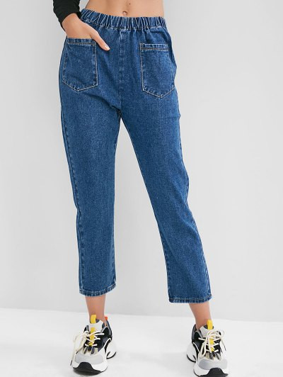 Pocket Denim Jeans #jeans