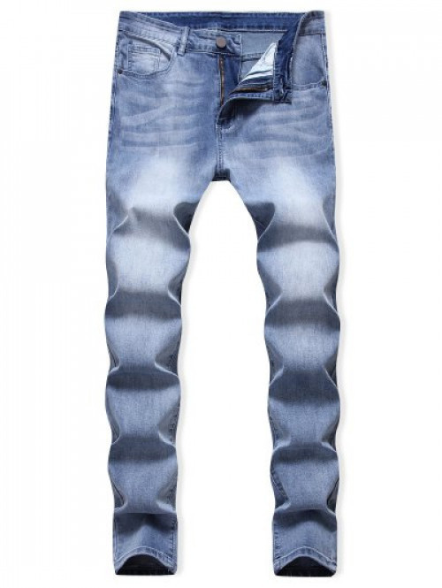Casual Zipper Fly Jeans #jeans