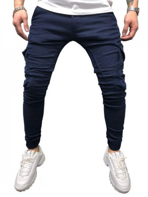 Solid Color Pocket Jeans #jeans