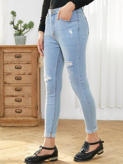 Distressed Skinny Jeans #jeans