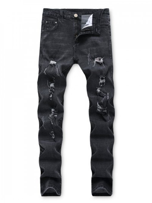 Destroy Wash Scratch Jeans #jeans