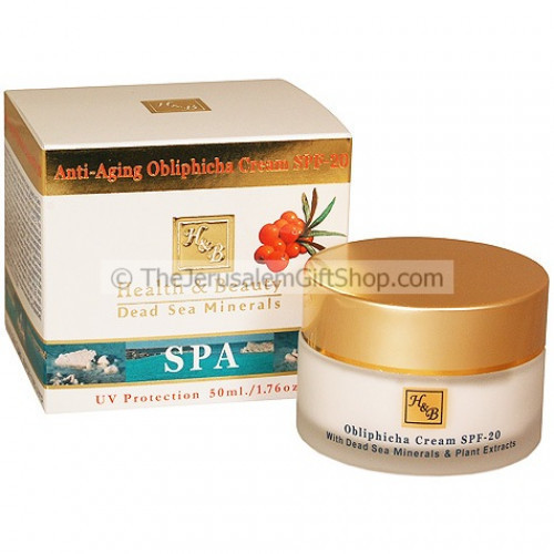 H & B Anti-Aging Obliphicha Cream SPF-20 is an especially rich moisturizing and nourishing cream, based on Sea Buckthorn which is known to be one of the most effective natural oils in the delay of skin aging. It also contains a very high concentration of #%20