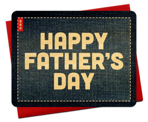 Wood Father's Day Card #jeans