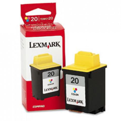 The Genuine (OEM) Lexmark 20 (15M0120) Tri-color Inkjet Cartridge is designed to produce consistent, sharp output from your Lexmark printer (see full compatibility below). The original name brand Lexmark 20 15M0120 Ink Cartridge is engineered and manufact #%20