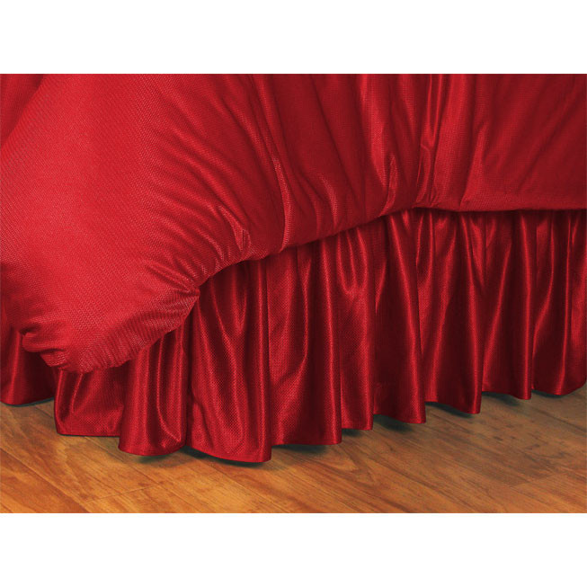 One Bright Red king bed-skirt, 78 x 80 inches with a 14 inch drop. #bed