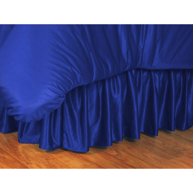 One Bright Blue king bed-skirt, 78 x 80 inches with a 14 inch drop. #bed