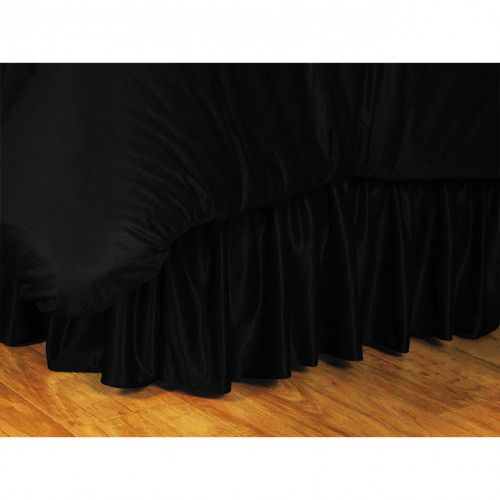 One Black queen bed-skirt, 60 x 80 inches with a 14 inch drop. #bed
