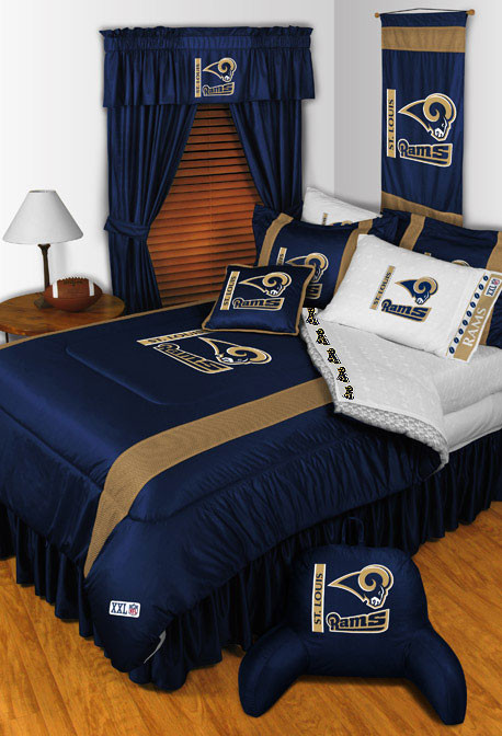 NFL St Louis Rams full flat and fitted sheet, and two pillowcases #bed