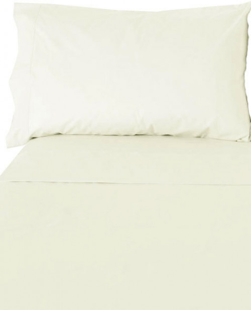 One Off-White twin flat and fitted sheets, and one standard pillowcase. #bed