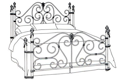 Free Curbside Delivery. Hand-Forged in the U.S.A. Shown in Aged Bronze finish. #bed