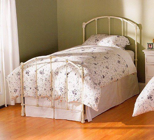 Hand-Forged in the U.S.A. Shown in Rustic Ivory finish. #bed