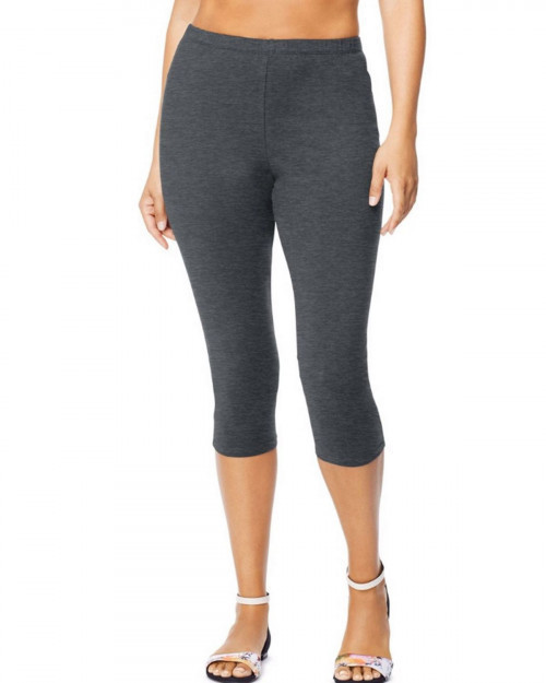 Just My Size OJ256 Women's Stretch Cotton Jersey Capri Leggings - Charcoal Heather - 16 #capri