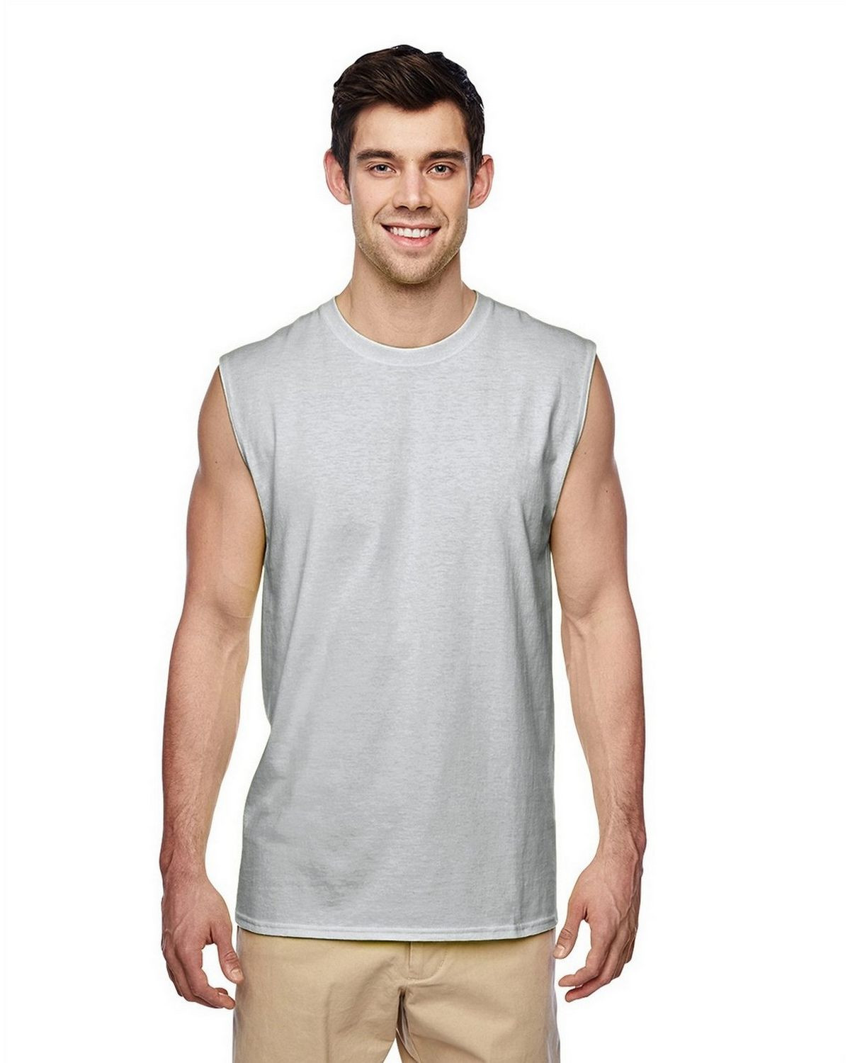 Jerzees 29SR Men's Sleeveless Shooter T-Shirt - Ash - S #sleeveless