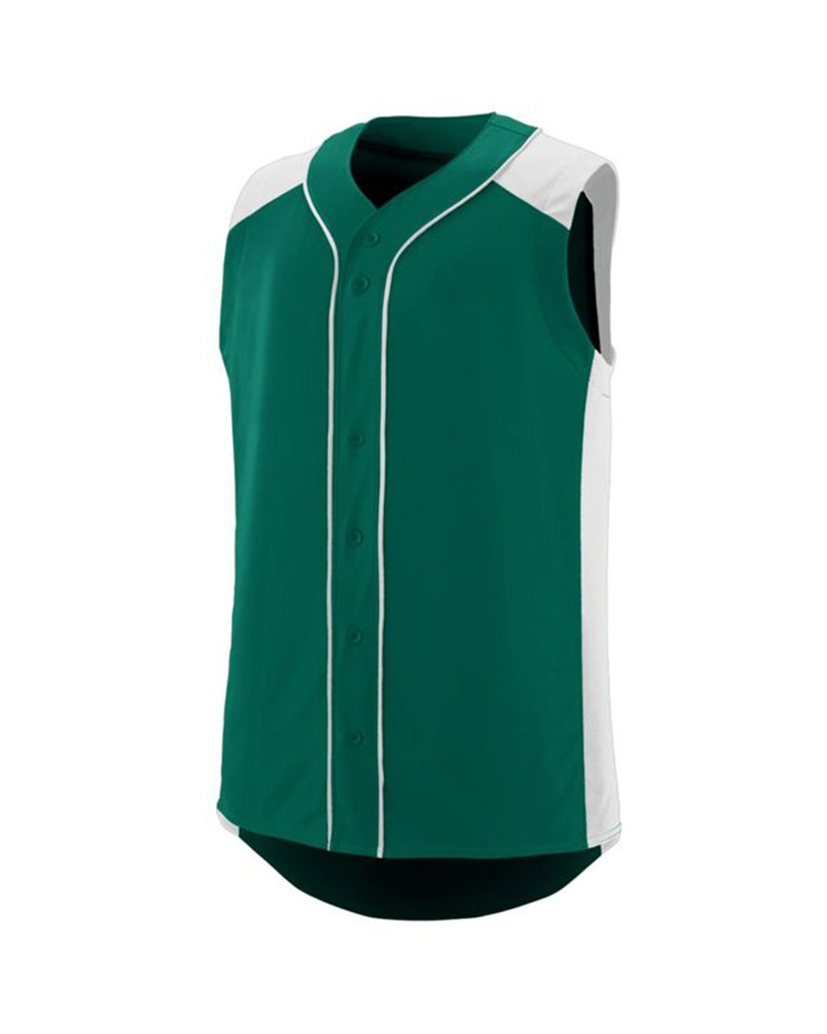 Augusta Sportswear 1663 Youth Sleeveless Slugger Jersey - Dark Green/ Wht - S #sleeveless