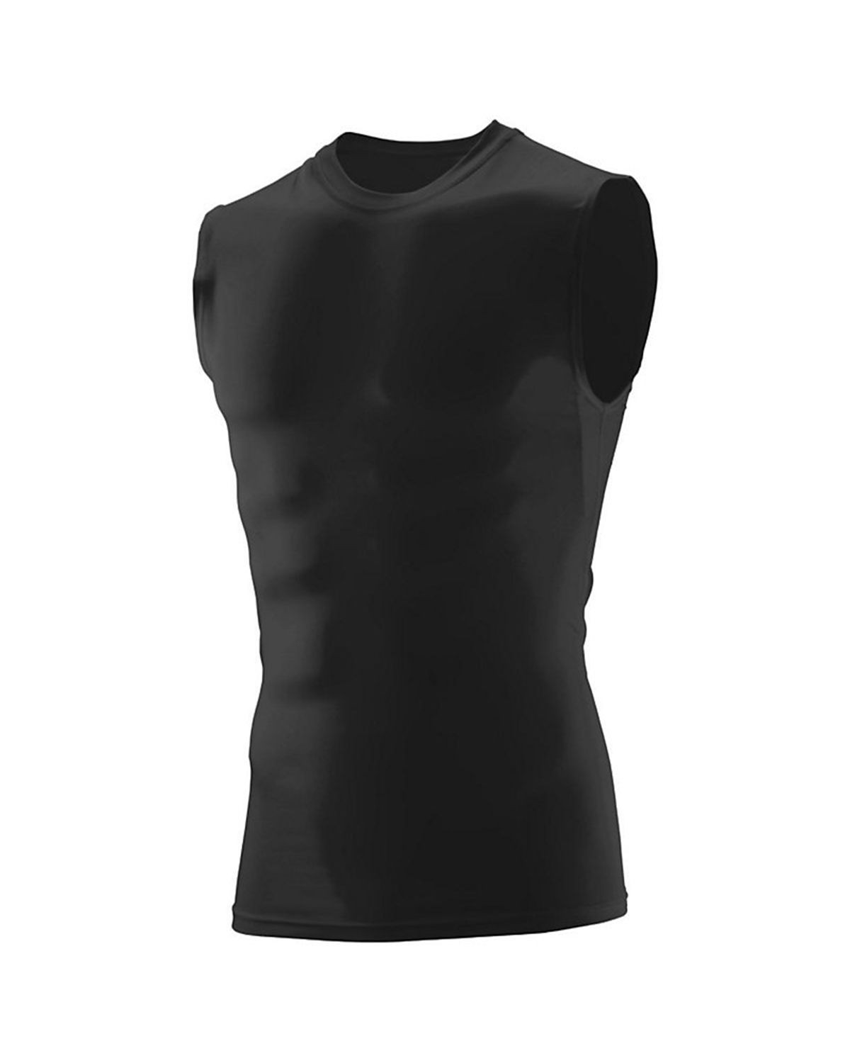 Augusta Sportswear 2603 Youth Hyperform Compress Sleeveless Shirt - Black - S #sleeveless