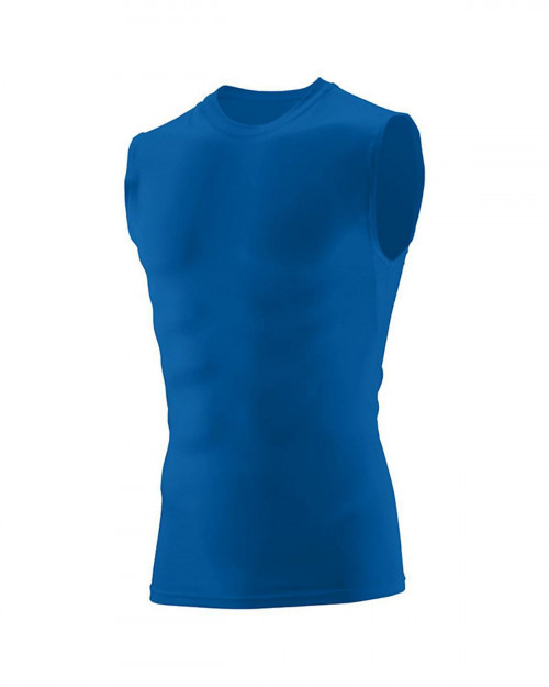 Augusta Sportswear 2603 Youth Hyperform Compress Sleeveless Shirt - Royal - S #sleeveless