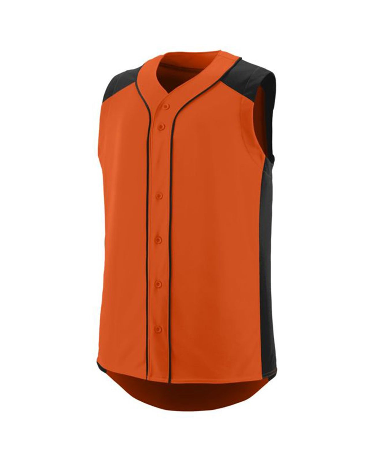 Augusta Sportswear 1663 Youth Sleeveless Slugger Jersey - Orange/ Black - S #sleeveless