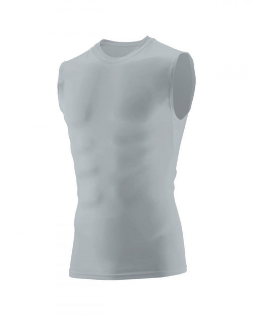 Augusta Sportswear 2603 Youth Hyperform Compress Sleeveless Shirt - Silver - S #sleeveless